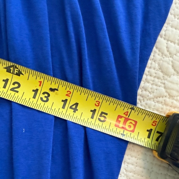 Cable & Gauge Cobalt Blue Blouse with Silver Chain Detail vintage y2K - Picture 7 of 8